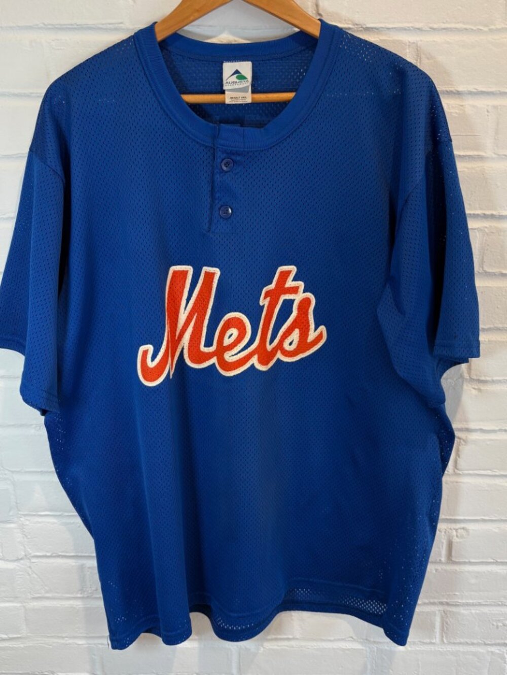 Vintage 80s New York Mets Jersey Blue Augusta Sportswear Mesh Men's 2XL